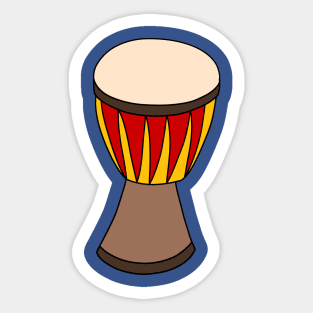 Red and Yellow Djembe Sticker